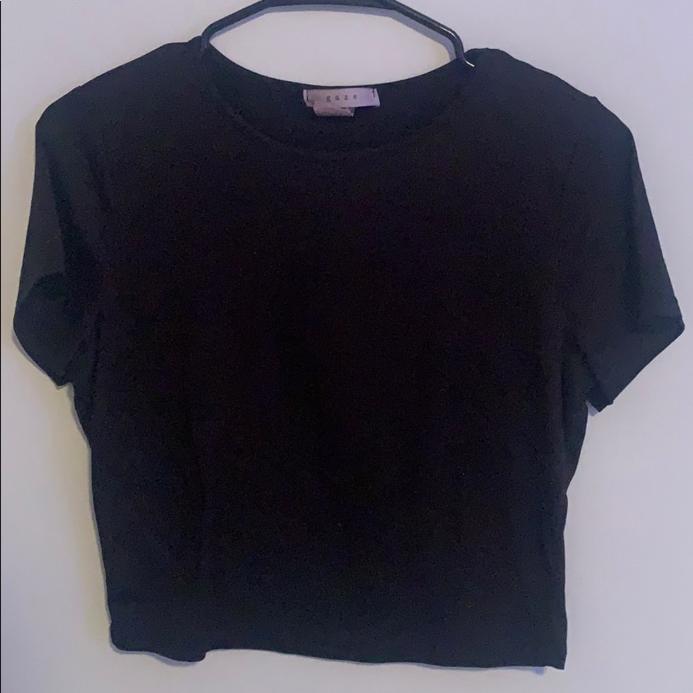 Crop Tee Shirt Black